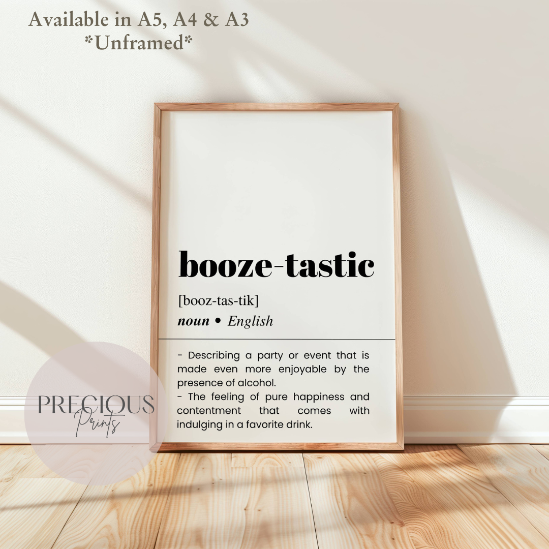 Booze-tastic Definition Poster