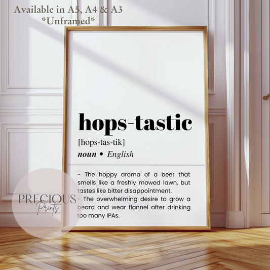 Hops-tastic Definition Poster