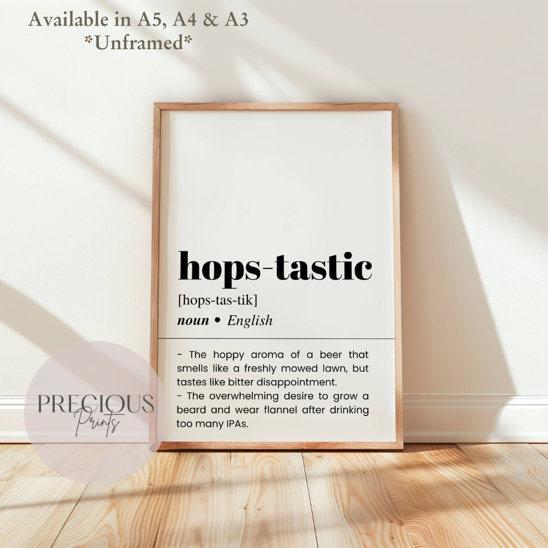 Hops-tastic Definition Poster