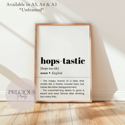 Hops-tastic Definition Poster
