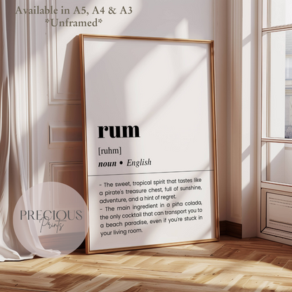 Rum Definition Poster