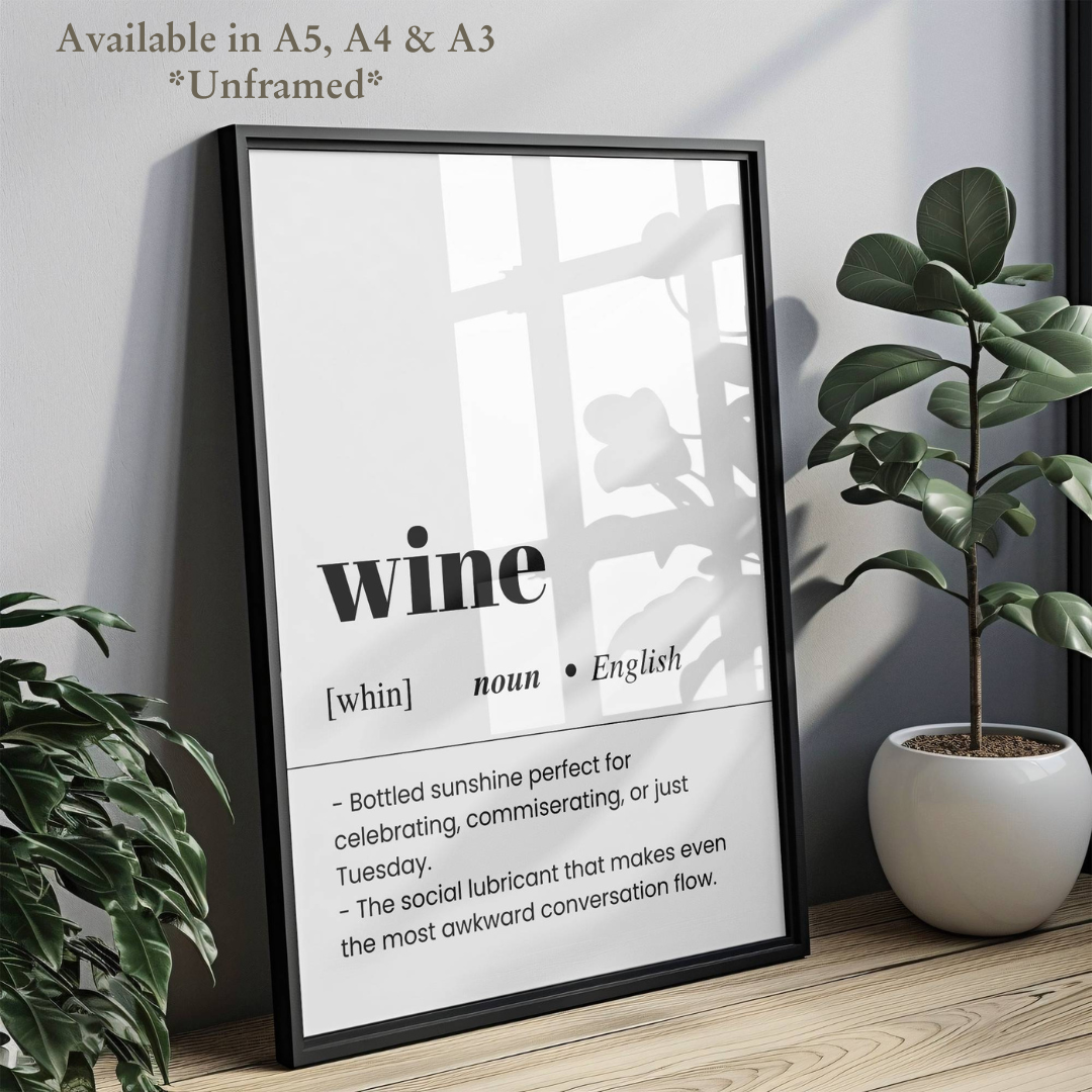 Wine Definition Poster