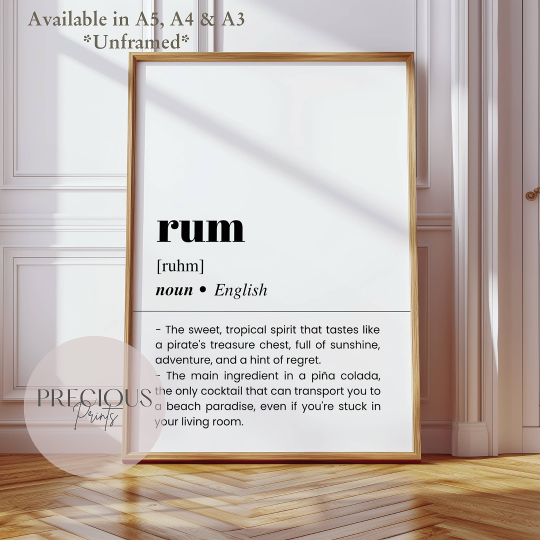 Rum Definition Poster
