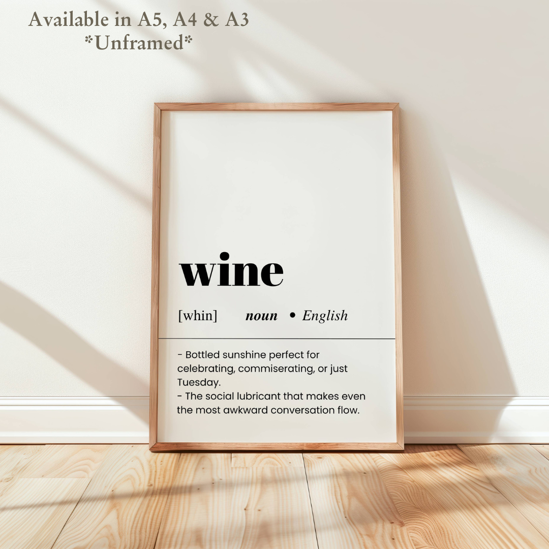 Wine Definition Poster