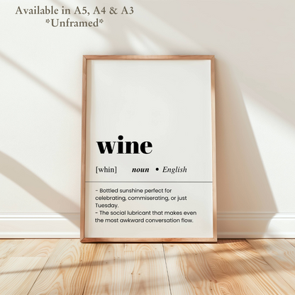 Wine Definition Poster