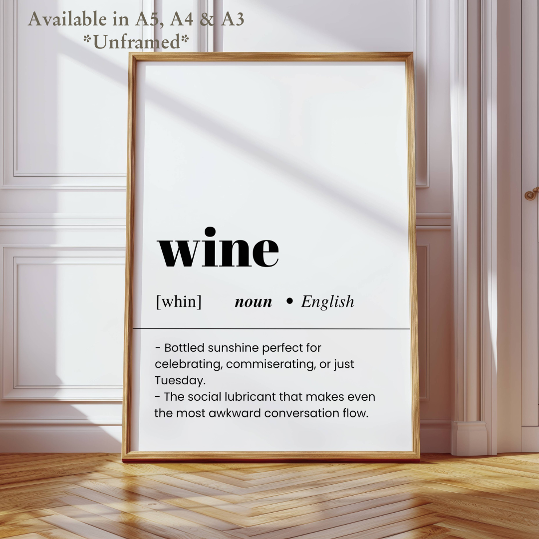 Wine Definition Poster