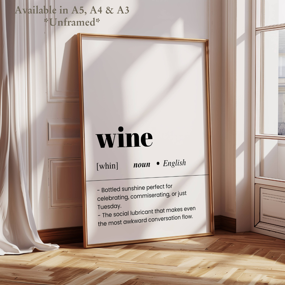 Wine Definition Poster