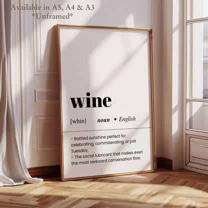 Wine Definition Poster