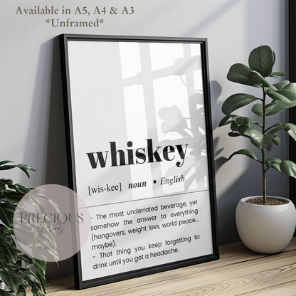 Whiskey Definition Poster