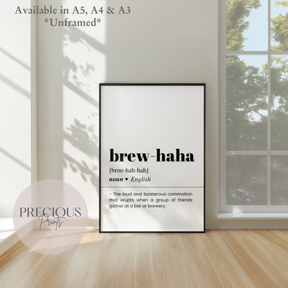 Brew-haha Definition Poster