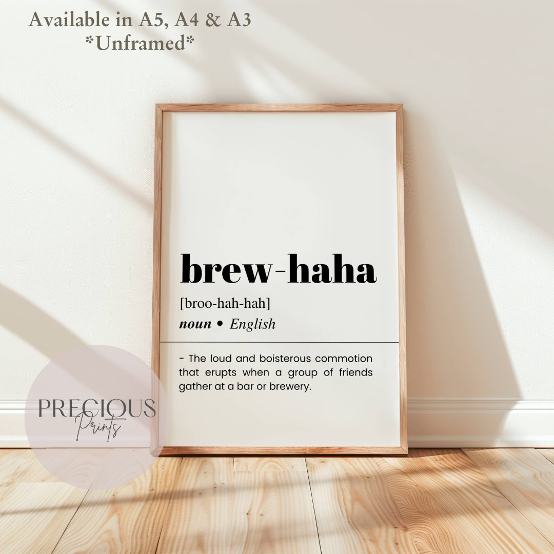 Brew-haha Definition Poster