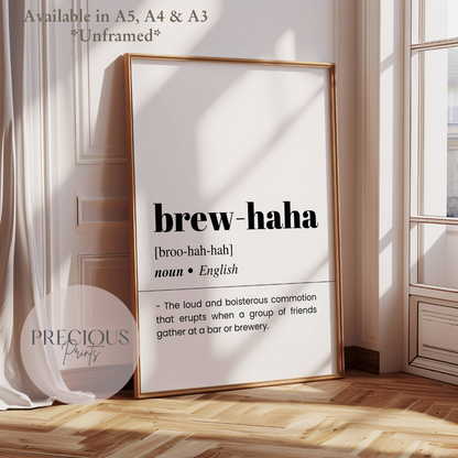 Brew-haha Definition Poster