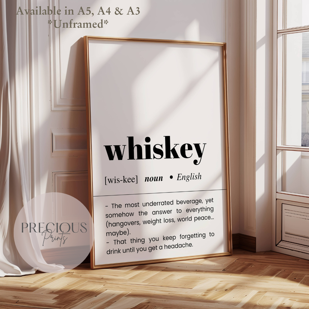 Whiskey Definition Poster