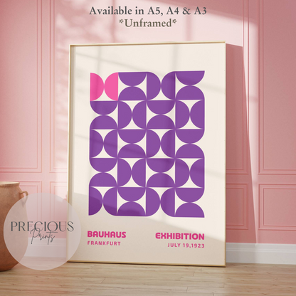 Purple Bauhaus Print