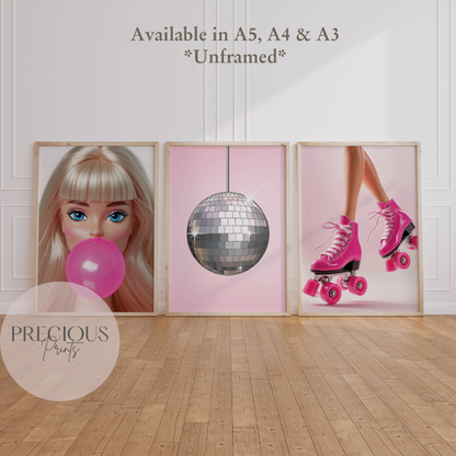 Set of 3 Barbie Prints