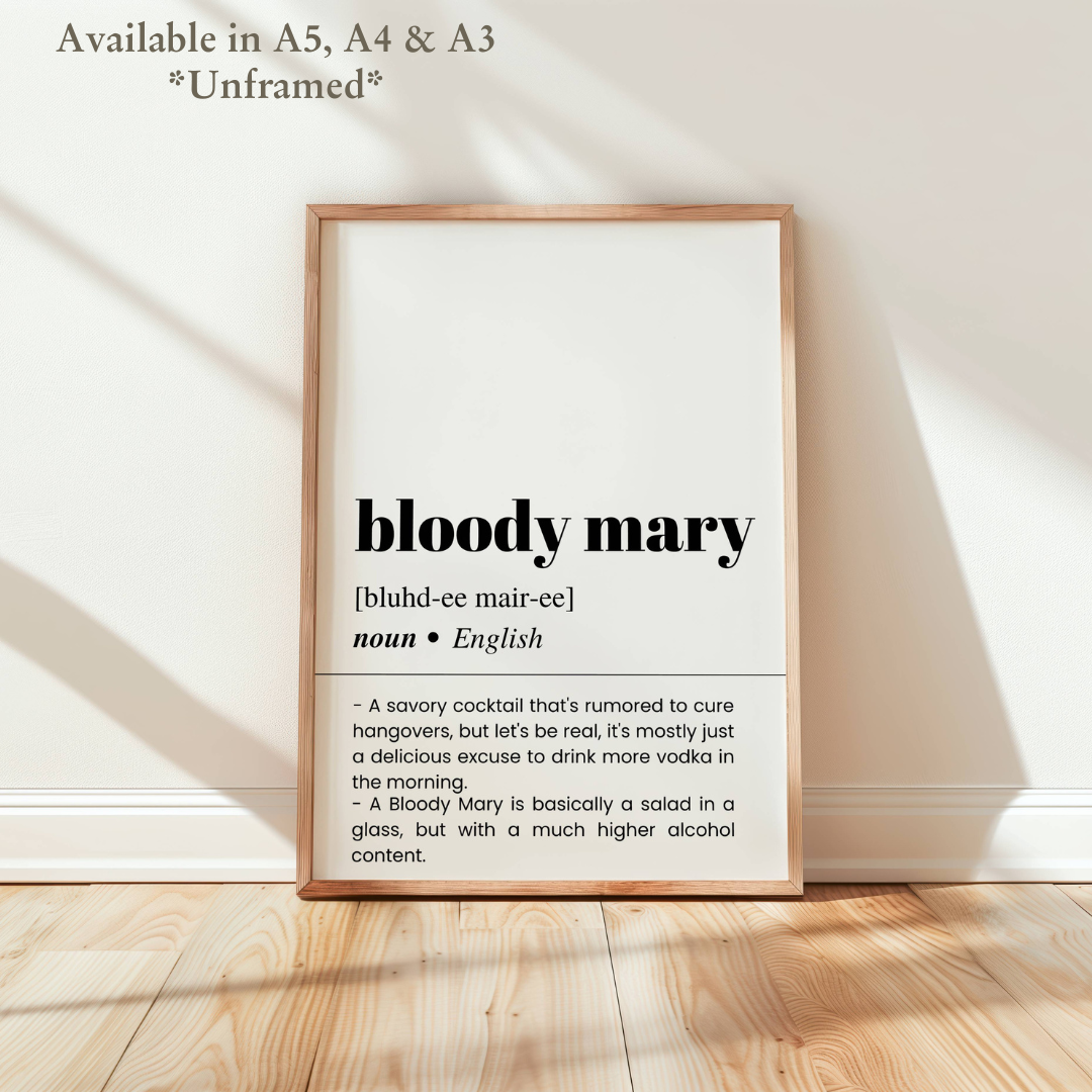 Bloody Mary Definition Poster