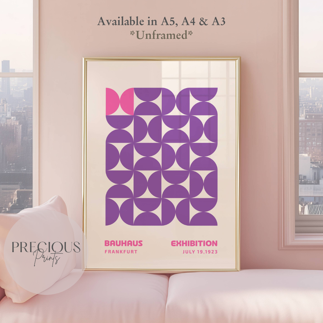 Purple Bauhaus Print