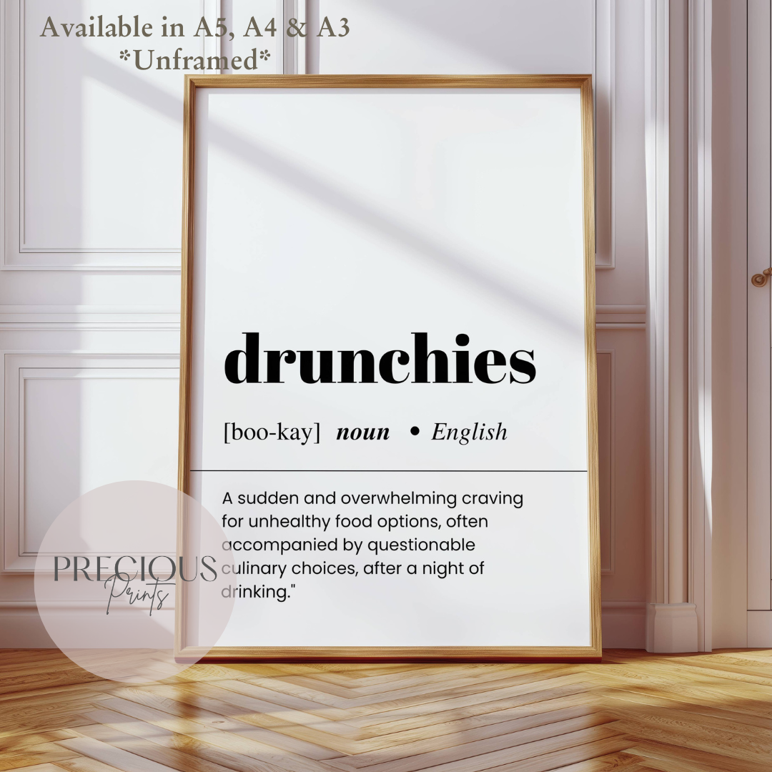 Drunchies Definition Poster
