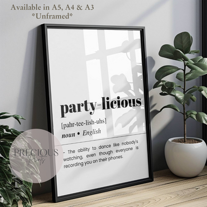 Party-licious Definition Poster