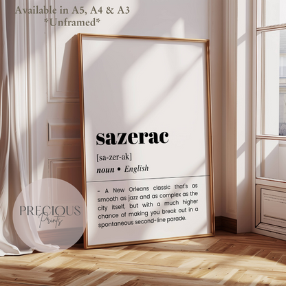 Sazerac Definition Poster