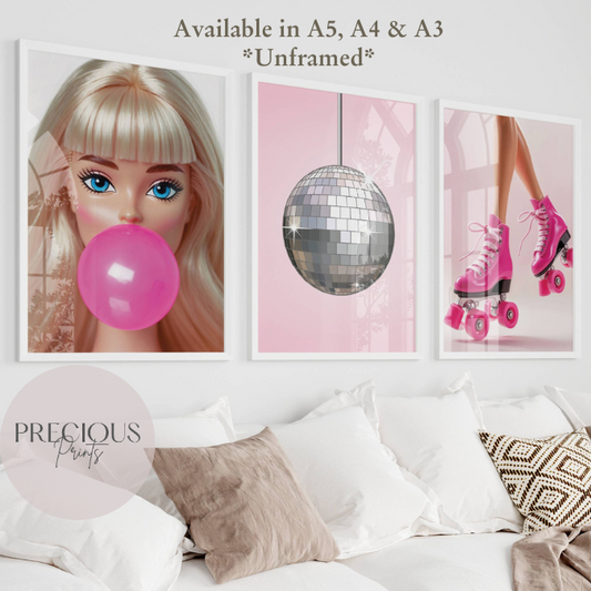 Set of 3 Barbie Prints