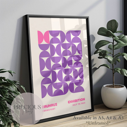 Purple Bauhaus Print