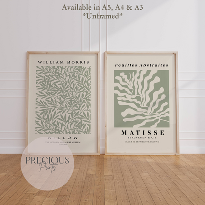 Set of 2 Matisse & William Morris 'Willow' Prints
