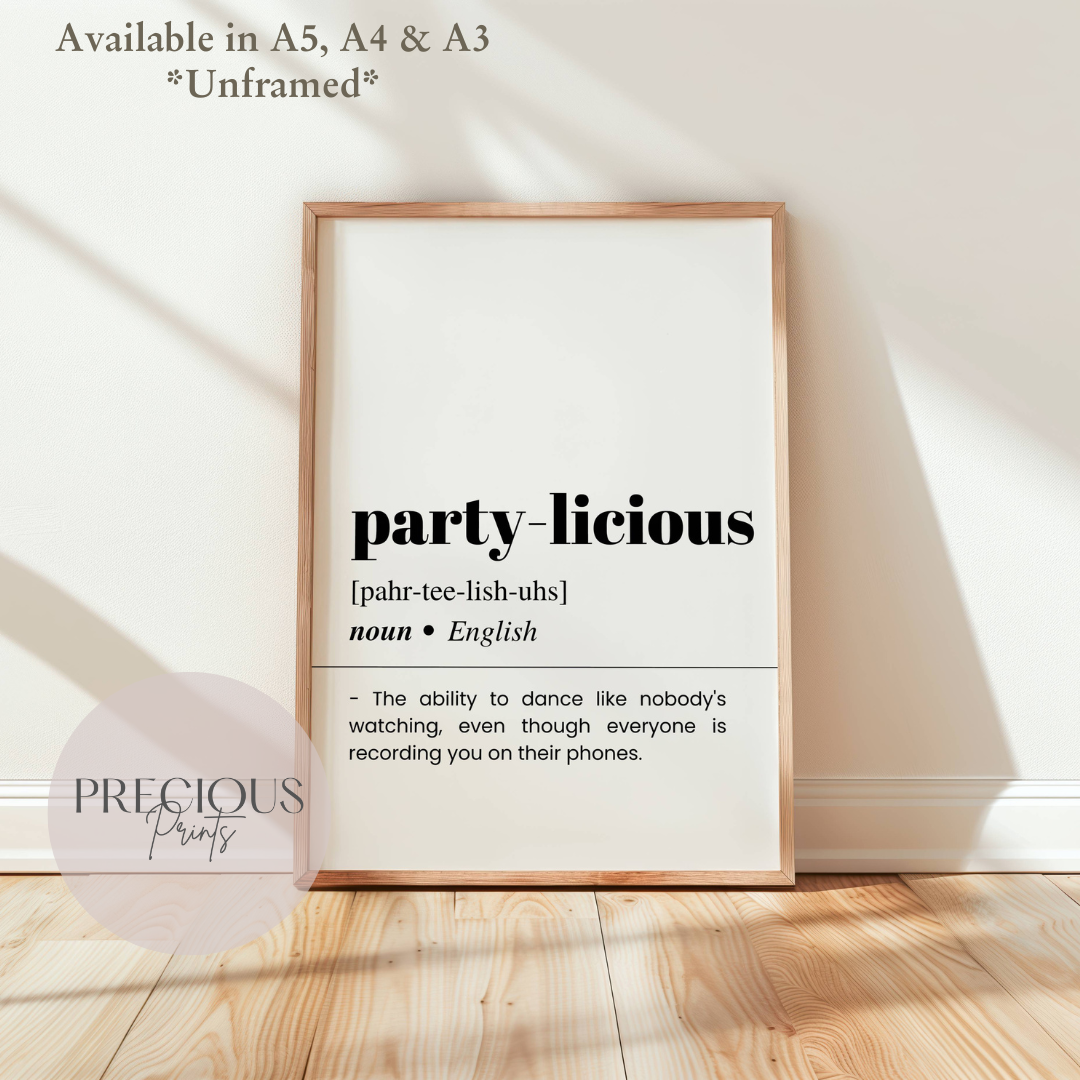 Party-licious Definition Poster