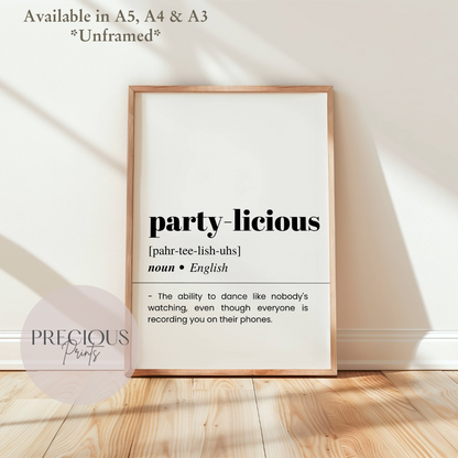 Party-licious Definition Poster