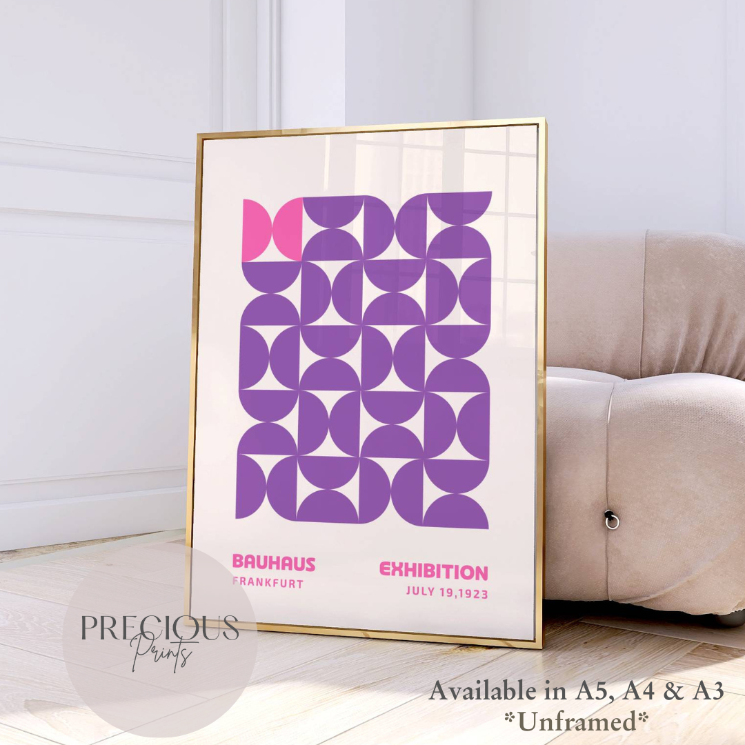 Purple Bauhaus Print