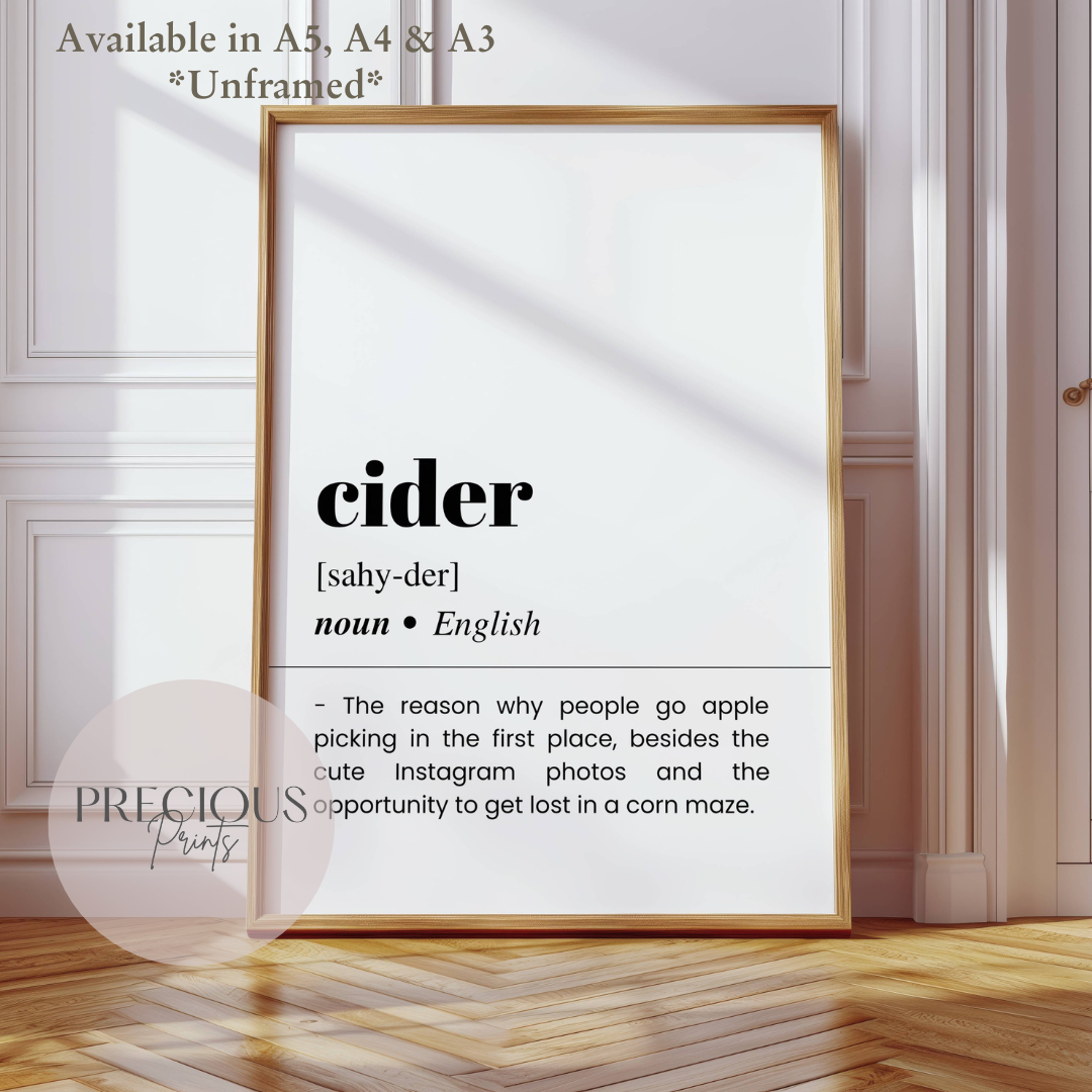 Cider Definition Poster