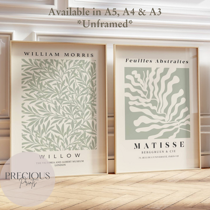 Set of 2 Matisse & William Morris 'Willow' Prints