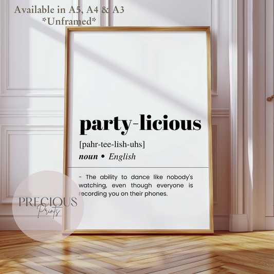 Party-licious Definition Poster