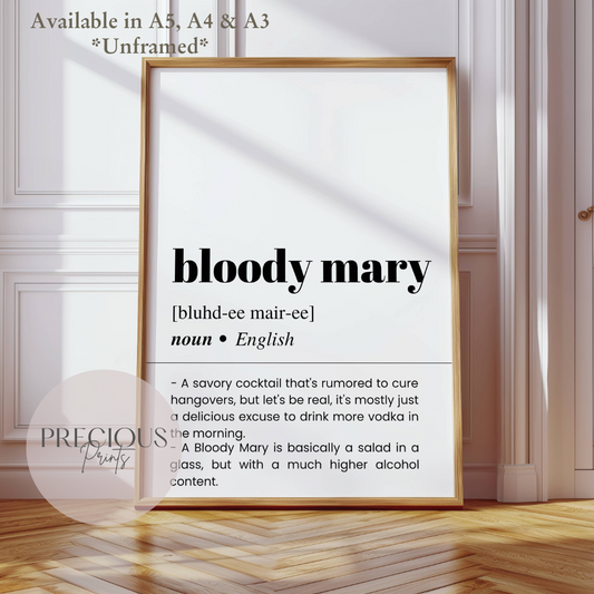 Bloody Mary Definition Poster