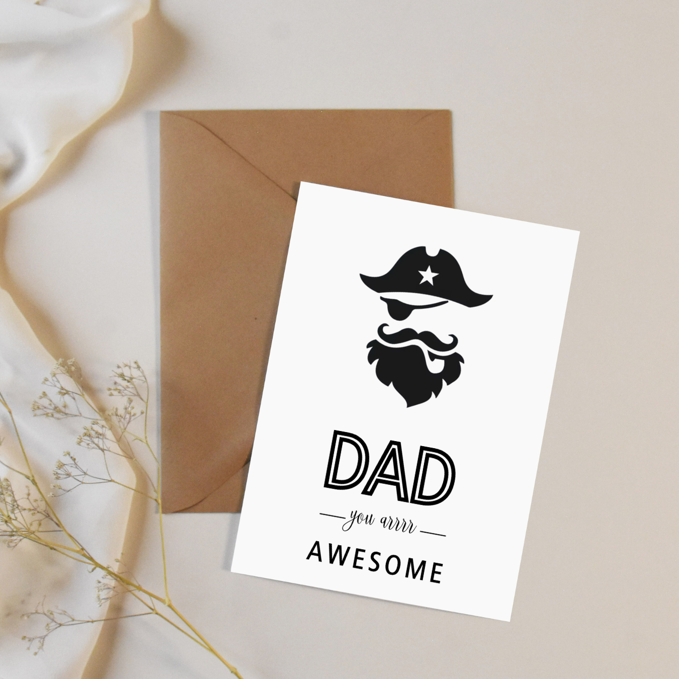 Funny Father's Day Card / Dad You Arrrr Awesome / Birthday Card / Dad Gift