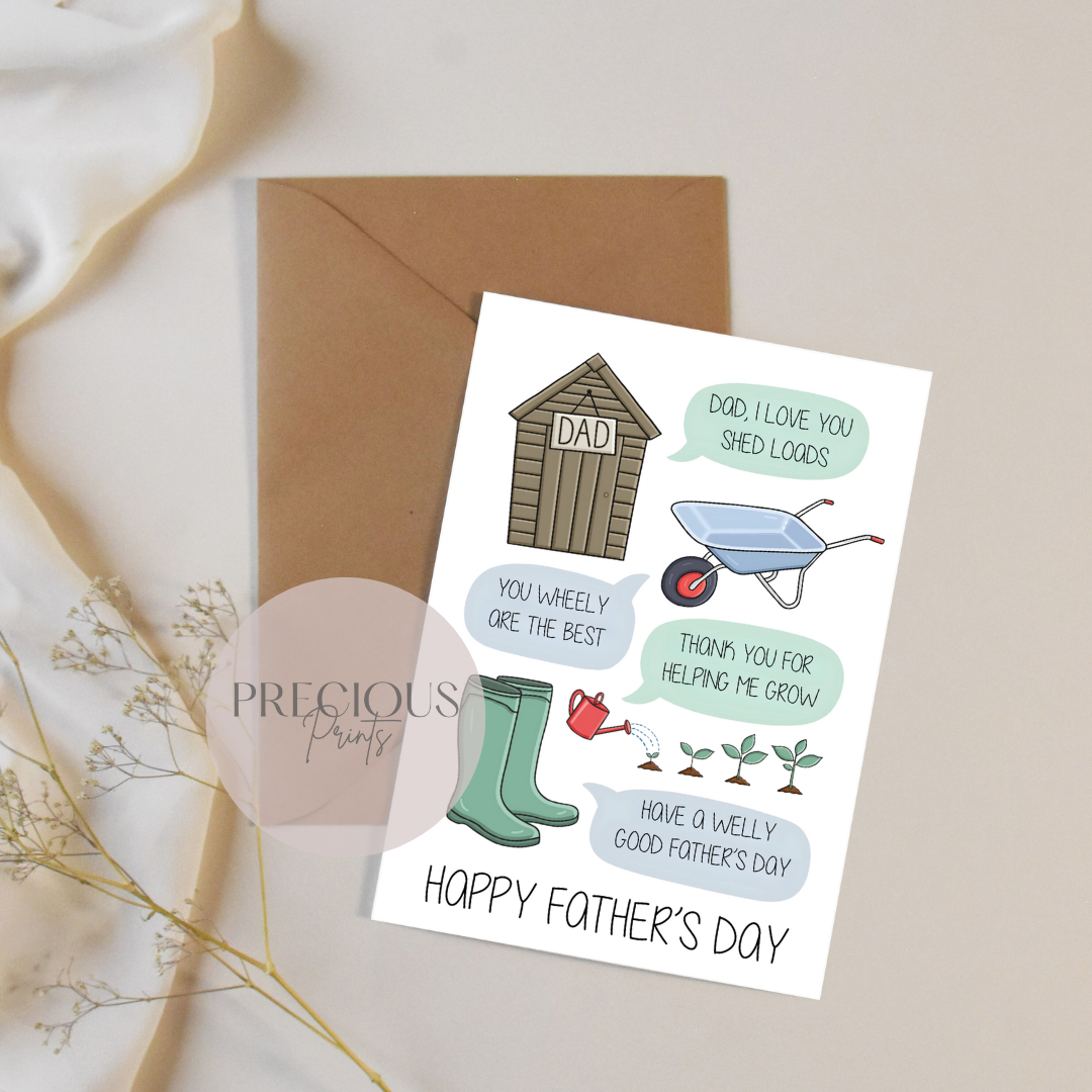 Father's Day Gardening Card / Happy Father's Day