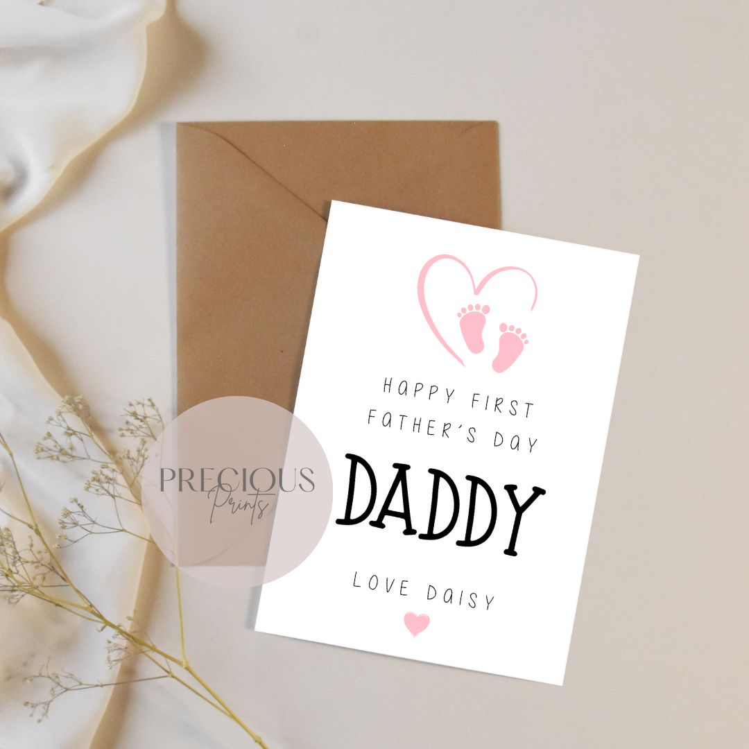 Personalised Happy First Father's Day Card / You're My Wonderwall / Happy Father's Day