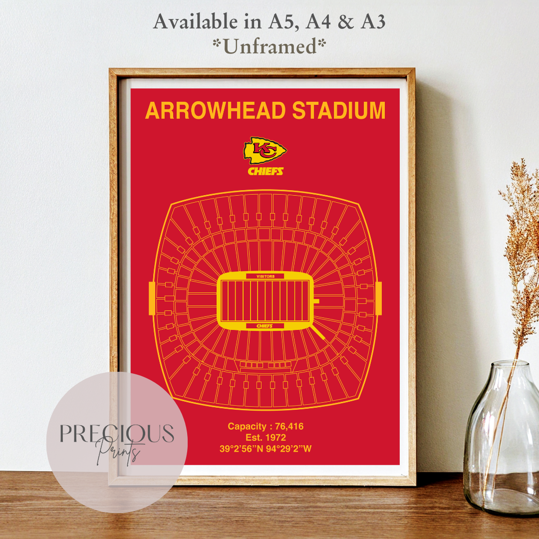 Kansas City Chiefs Arrowhead Stadium Poster