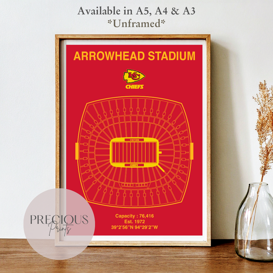 Kansas City Chiefs Arrowhead Stadium Poster