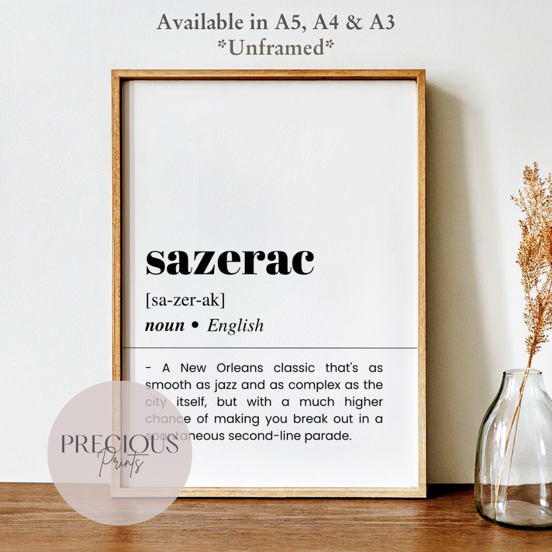 Sazerac Definition Poster