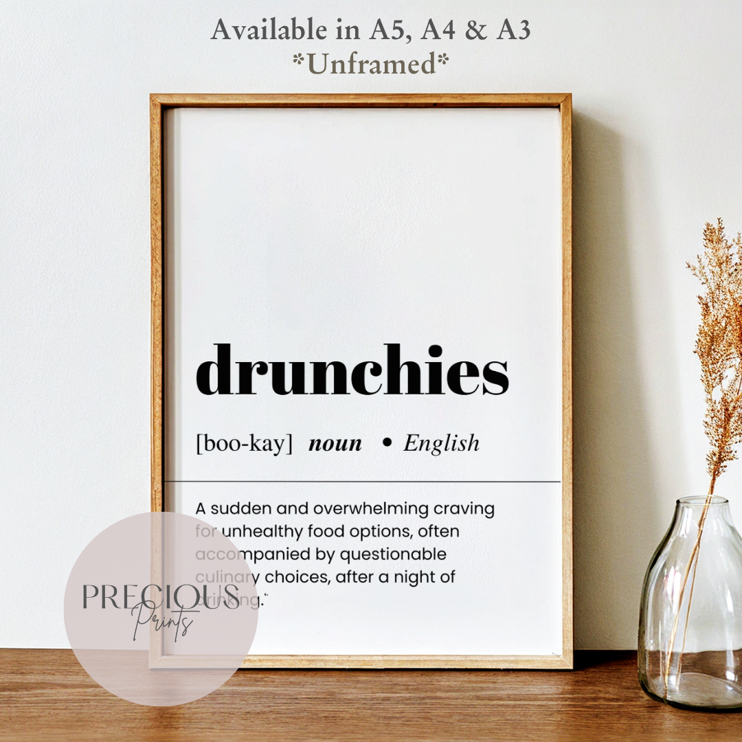 Drunchies Definition Poster