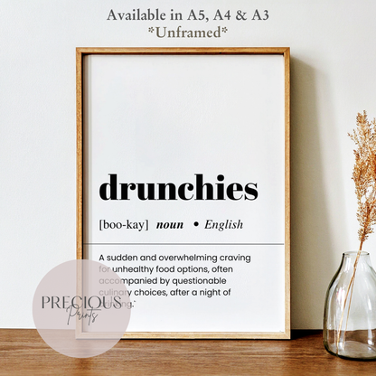Drunchies Definition Poster