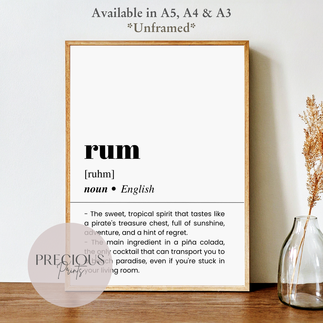 Rum Definition Poster