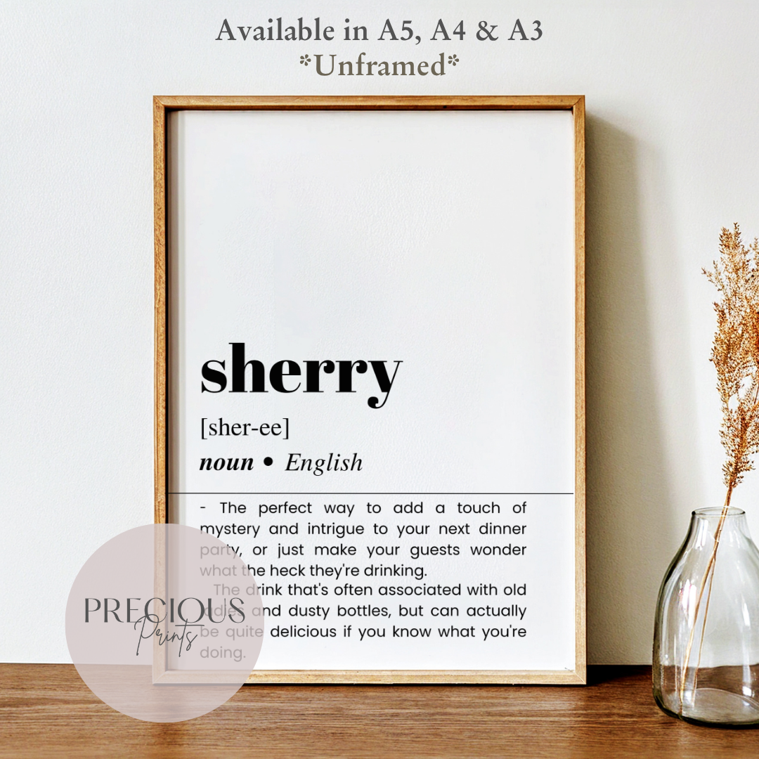 Sherry Definition Poster