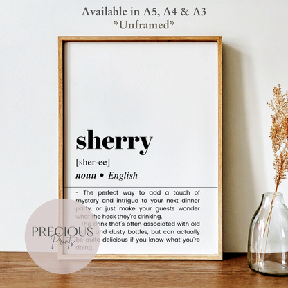 Sherry Definition Poster