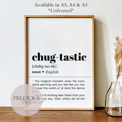 Chug-tastic Definition Poster