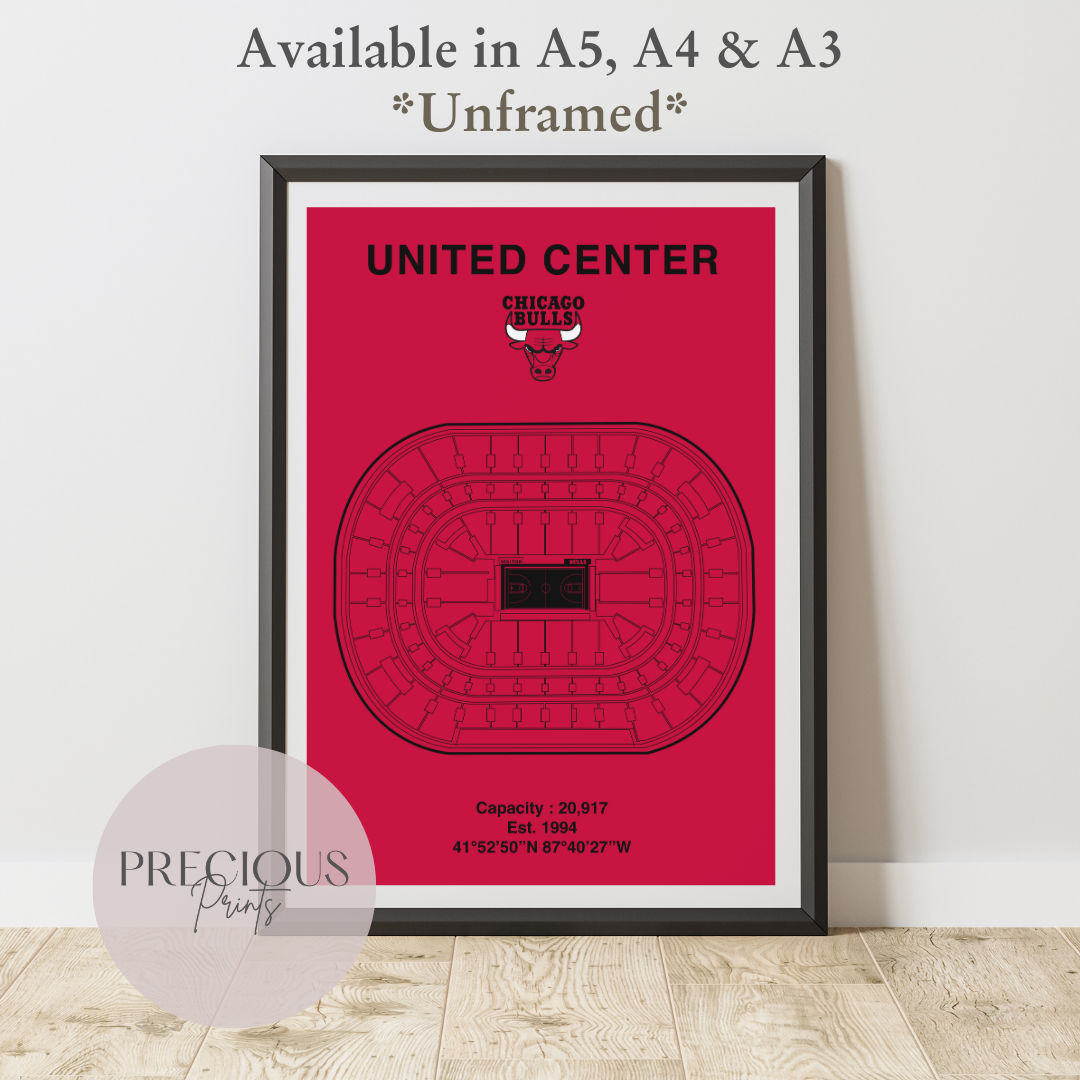 Chicago Bulls / United Center / American Baskell Poster