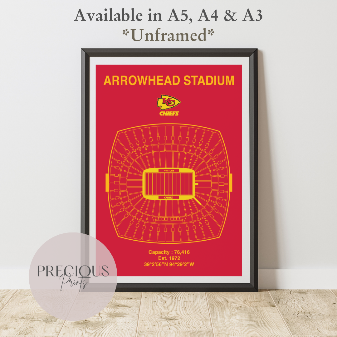 Kansas City Chiefs Arrowhead Stadium Poster