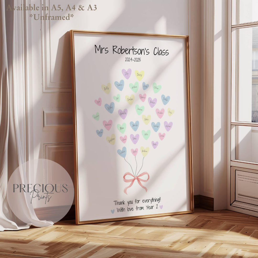Personalised Thank You Teacher Print