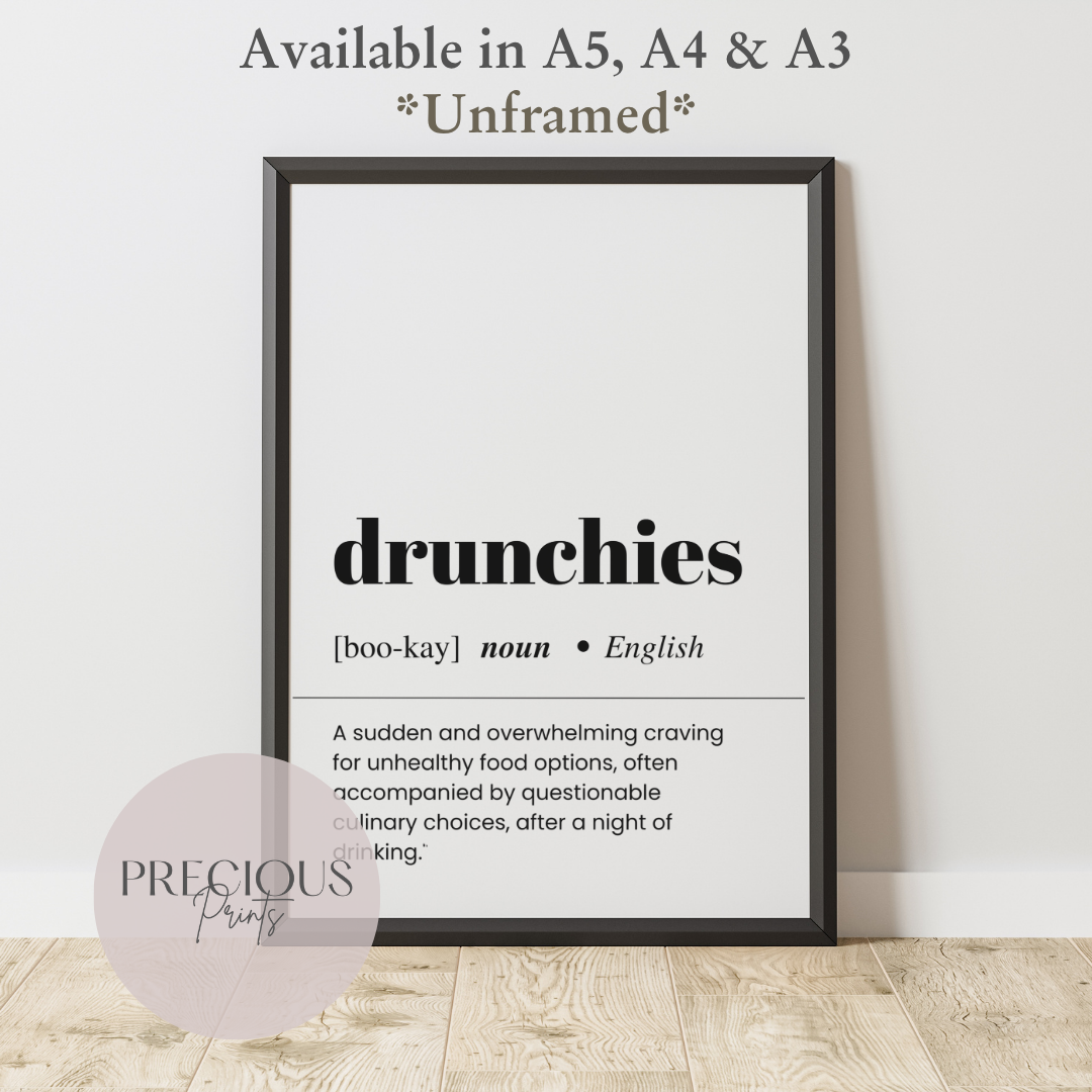 Drunchies Definition Poster